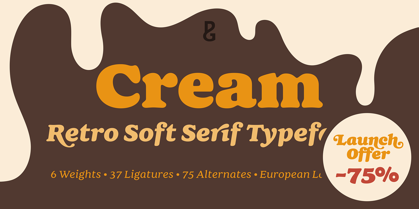 Beispiel einer Cream-Schriftart #15